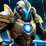 A professional illustration of a Protoss High Templar, fully clothed in its iconic, intricate psionic armor, positioned heroically in a futuristic, high-tech environment. The High Templar is captured mid-channel, with faint, contained psionic energy crackling around its hands, as if preparing a powerful strategic maneuver. The background features sleek Protoss architectural elements and subtle, dynamic energy effects, suggesting a moment of critical strategic importance, safe for work, appropriate content, professional, perfect anatomy, correct proportions, natural pose, well-formed hands, proper finger count, natural body proportions, cinematic lighting, high detail, 4k.
