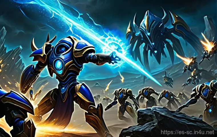 프로토스 에너지 유닛 활용법 - Prompt 1: Psionic Storm Unleashed**