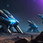 테란 워룸 연습 팁 - **Prompt 1: The Early Game Scout's Discovery**
    "A Terran SCV, illuminated by the harsh, futurist...