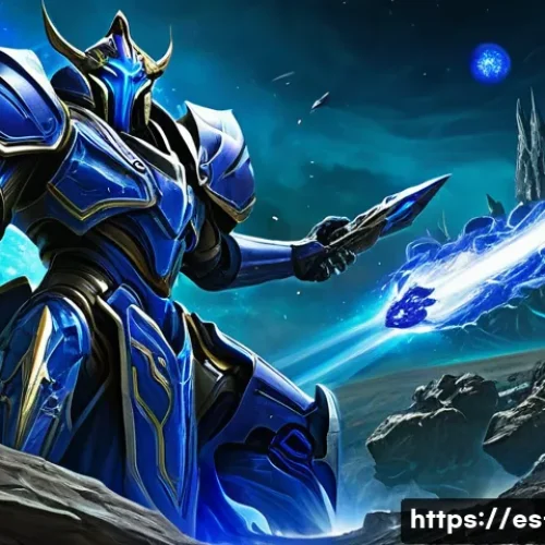 프로토스 아칸 조합법 - **Prompt 1: Archon Genesis on the Battlefield**
    "A dynamic, high-angle shot of a Starcraft 2 Pro...