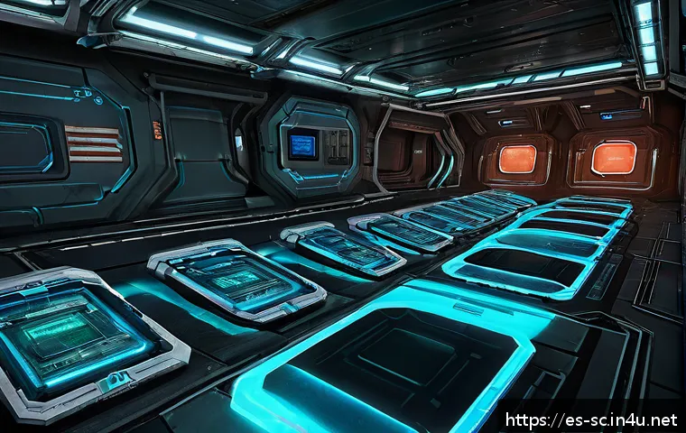 테란 보급고 배치 전략 - A detailed sci-fi base interior scene in a real-time strategy game style, showing strategically plac...