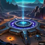 저그 스포닝 풀 타이밍 - A detailed digital illustration of a futuristic Zerg base from StarCraft, focusing on an efficiently...